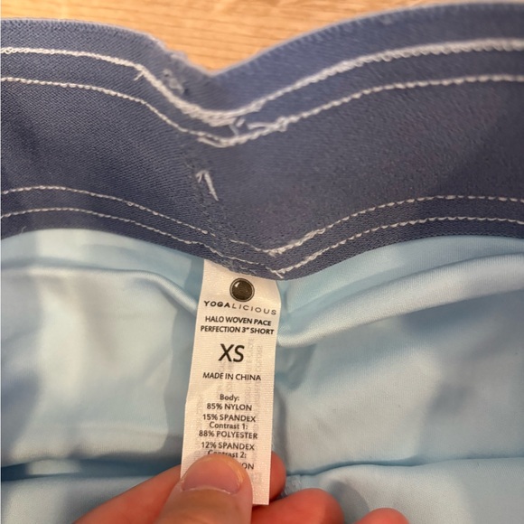 Yogalicious Sky Blue Athletic Shorts - Picture 2 of 3